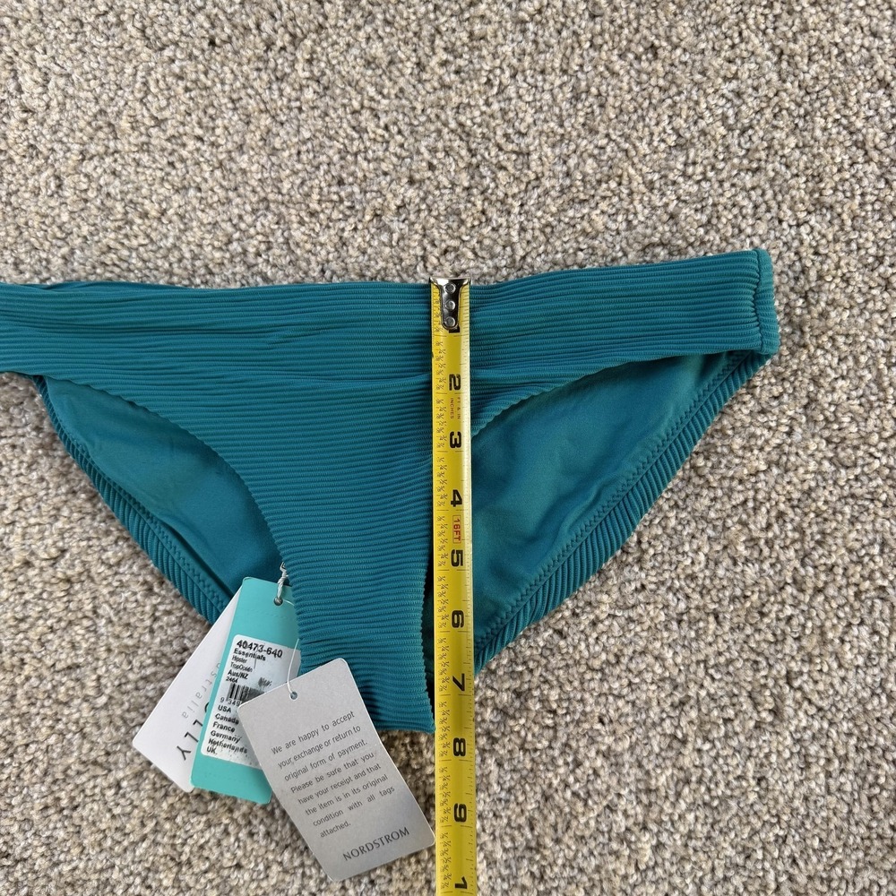 Seafolly Swim Bottom Womens 4 Blue Ribbed Textured Hipster Bikini Brief Lined - Picture 8 of 10